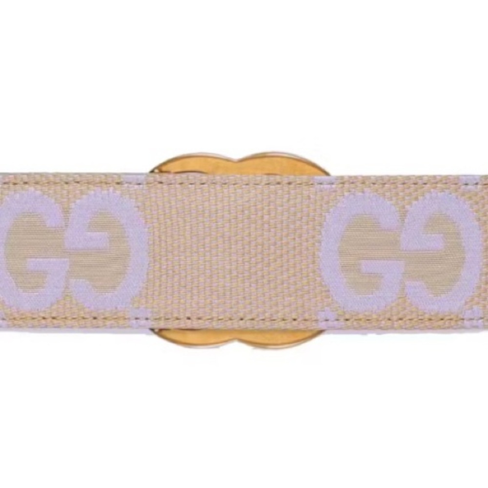 NWB Gucci GG Marmont Jumbo GG Belt Beige/Lilac - Picture 3 of 16
